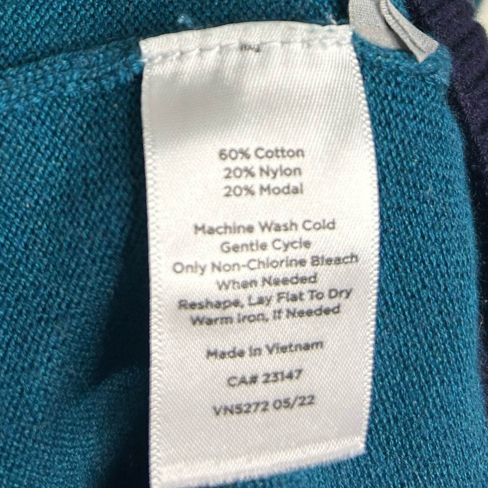 T by Talbots Women’s‎ Cowl Neck ColorBlock Long Sleeve Pullover Sweater Size SP - Picture 4 of 7